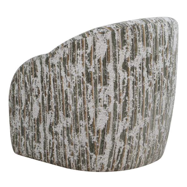 Uttermost Mari Barrel Back Boucle Swivel Accent Chair for Living Room