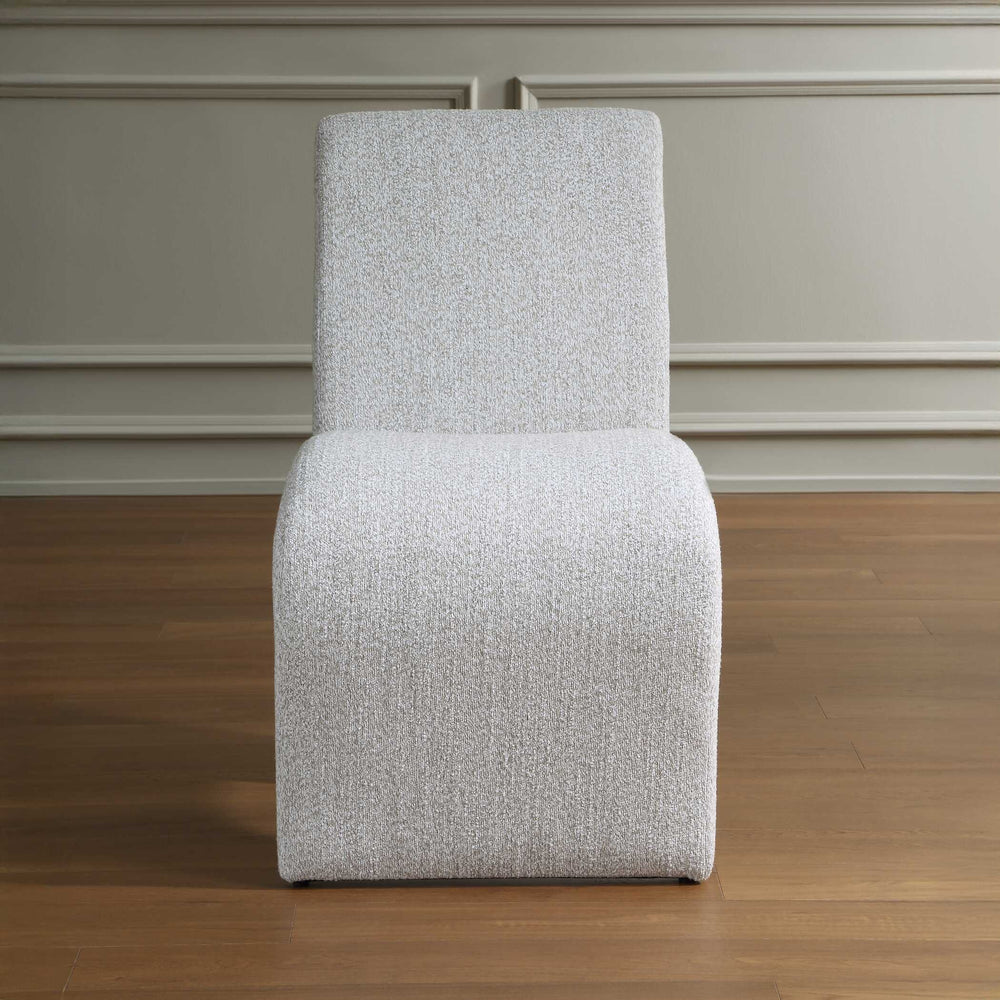 Uttermost Uttermost Valentin Sculptural Boucle Dining Chair with Arched Back for Modern Rooms 53119