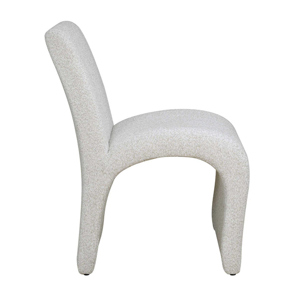 Uttermost Valentin Sculptural Boucle Dining Chair with Arched Back for Modern Rooms