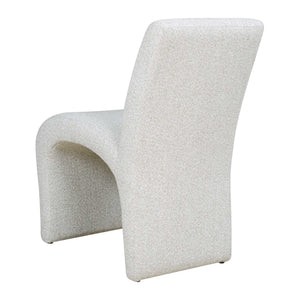 Uttermost Valentin Sculptural Boucle Dining Chair with Arched Back for Modern Rooms