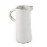 Distressed White Ceramic Pitcher (5311M) Zentique