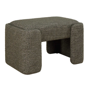 Uttermost Angus Sculptural Boucle Accent Bench with Kale Green Upholstery