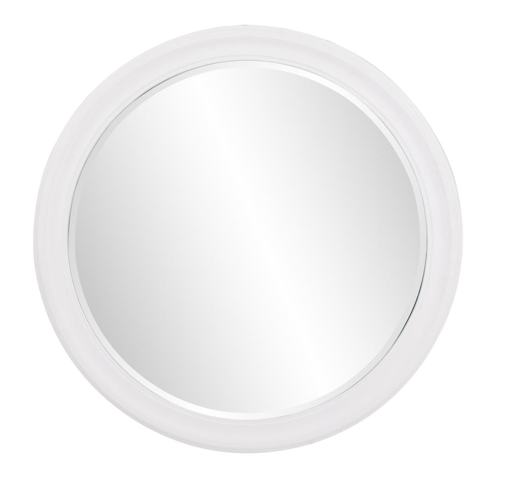 Howard Elliott George Matte Black Rectangular Mirror - Stylish Wood Frame With Bevel And D-rings For Easy Hanging White Wood 53123-howard-elliott