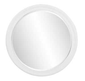 Howard Elliott George Matte Black Rectangular Mirror - Stylish Wood Frame With Bevel And D-rings For Easy Hanging White Wood 53123-howard-elliott