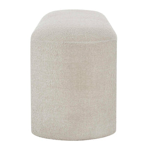 Uttermost Serena Boucle Upholstered Bench with Antique Gold Trim for Bedroom Foyer