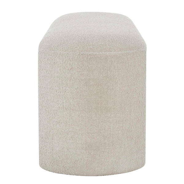 Uttermost Serena Boucle Upholstered Bench with Antique Gold Trim for Bedroom Foyer