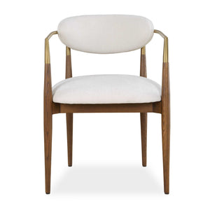 Uttermost Uttermost Moxie Velvet Dining Chair Solid Wood Frame with Brushed Brass Accents Brown 53126