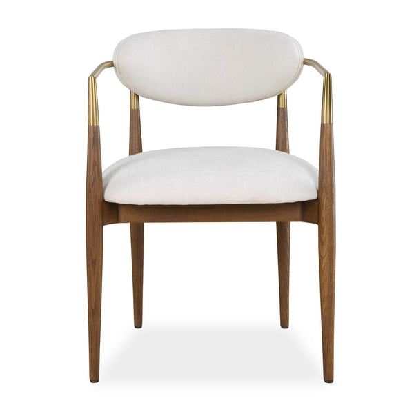 Uttermost Uttermost Moxie Velvet Dining Chair Solid Wood Frame with Brushed Brass Accents Brown 53126
