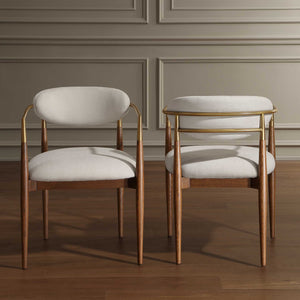 Uttermost Moxie Velvet Dining Chair Solid Wood Frame with Brushed Brass Accents