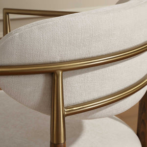 Uttermost Moxie Velvet Dining Chair Solid Wood Frame with Brushed Brass Accents