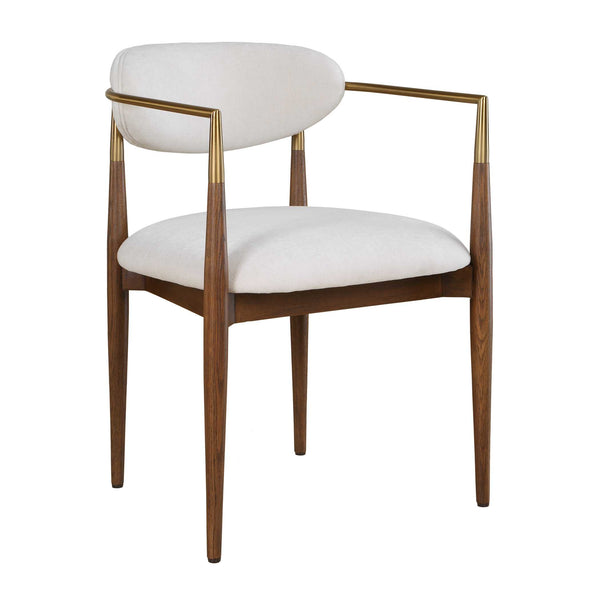 Uttermost Moxie Velvet Dining Chair Solid Wood Frame with Brushed Brass Accents