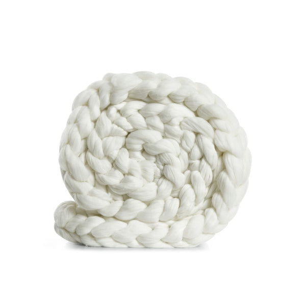 HomeRoots 60" Cozy Knitted Polyester Throw Blanket - Soft, Stylish Accent for Home Decor and Year-Round Comfort Cream White 531282