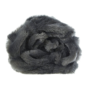 Homeroots 50" Cozy Plush Faux Fur Reversible Throw Blanket For Ultimate Comfort On Chilly Nights Grey Polyester 531288