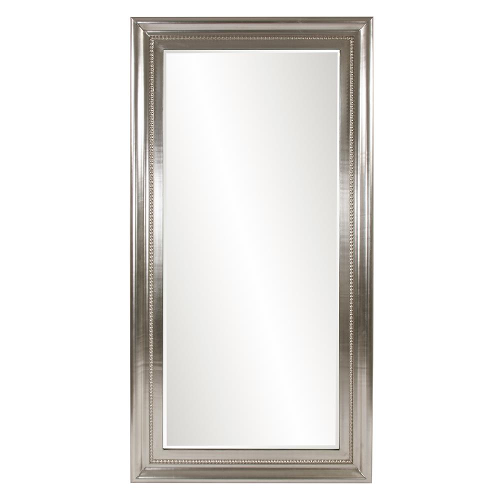 Howard Elliott Marla Mirror - Large Contemporary Wood Frame With Beaded Trim, Silver Leaf Finish, Ready To Hang Silver Wood 53129-howard-elliott