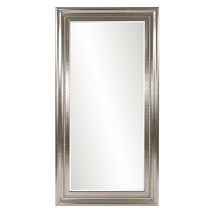 Howard Elliott Marla Mirror - Large Contemporary Wood Frame With Beaded Trim, Silver Leaf Finish, Ready To Hang Silver Wood 53129-howard-elliott