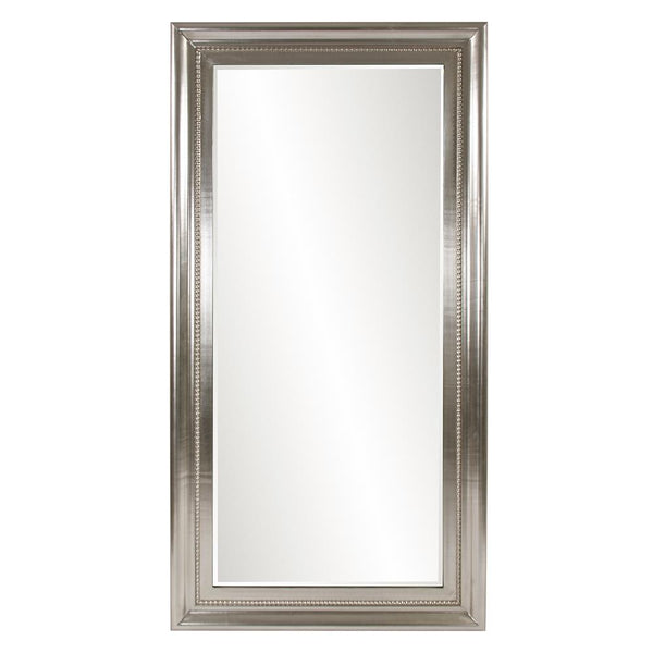 Howard Elliott Marla Mirror - Large Contemporary Wood Frame With Beaded Trim, Silver Leaf Finish, Ready To Hang Silver Wood 53129-howard-elliott