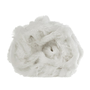 Homeroots 50" Cozy Plush Faux Fur Reversible Throw Blanket For Ultimate Comfort On Chilly Nights White Polyester 531290