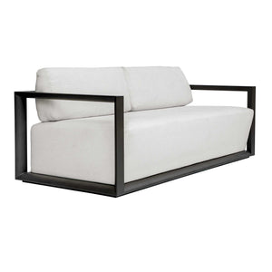 Uttermost Remsen Sculptural Outdoor Sofa with Weather-resistant Cushions for Patio Lounging