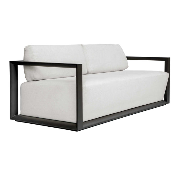 Uttermost Remsen Sculptural Outdoor Sofa with Weather-resistant Cushions for Patio Lounging