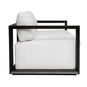 Uttermost Remsen Sculptural Outdoor Sofa with Weather-resistant Cushions for Patio Lounging