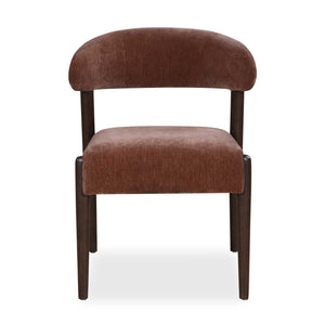 Uttermost Uttermost Avera Velvet Dining Chair Espresso Frame Mid-century Tapered Legs Padded Seat 53137