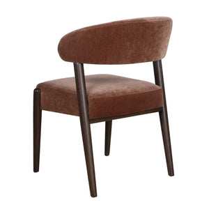 Uttermost Avera Velvet Dining Chair Espresso Frame Mid-century Tapered Legs Padded Seat