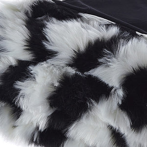 Homeroots 60" X 50" Black Knitted Acrylic Geometric Throw Blanket Black Acrylic 531385