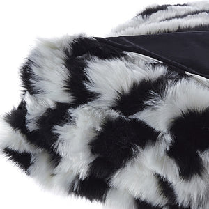 Homeroots 60" X 50" Black Knitted Acrylic Geometric Throw Blanket Black Acrylic 531385