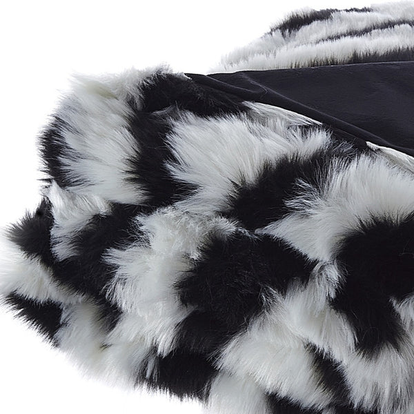 Homeroots 60" X 50" Black Knitted Acrylic Geometric Throw Blanket Black Acrylic 531385