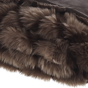 Homeroots 60" X 50" Brown Knitted Acrylic Geometric Throw Blanket Brown Acrylic 531386