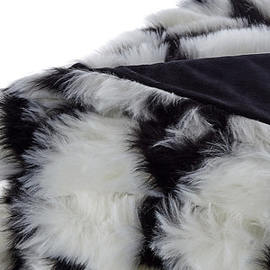 Homeroots 60" X 50" Black Knitted Acrylic Geometric Throw Blanket Black Acrylic 531392