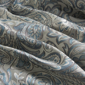 English Elm 12 Piece Teal Paisley Comforter Set with Cotton Sateen Sheets, Cal King, 15" Skirt, Hypoallergenic Fill B035P148325
