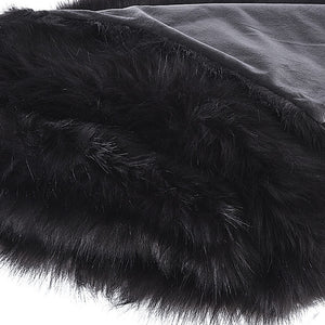 Homeroots 60" X 50" Gray And Black Knitted Acrylic Animal Print Throw Blanket Grey Wolf Acrylic 531403