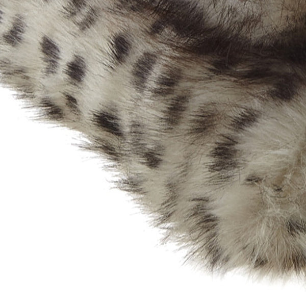 Homeroots 60" X 50" Brown Knitted Polyester Animal Print Throw Blanket Brown Cheetah Polyester 531406