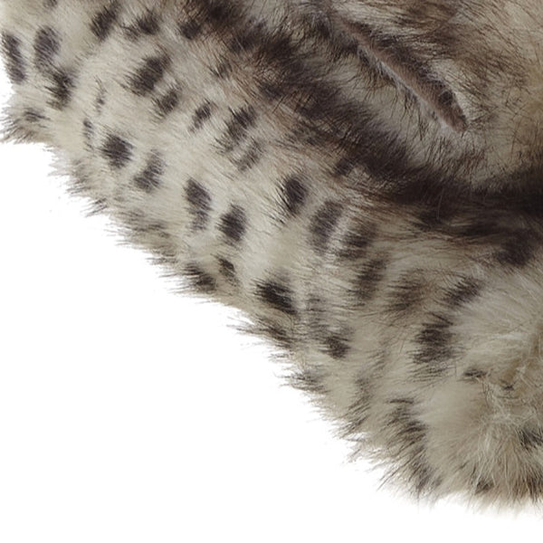 Homeroots 60" X 50" Brown Knitted Polyester Animal Print Throw Blanket Brown Cheetah Polyester 531406