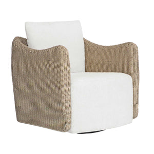 Uttermost Outdoor Wicker Swivel Lounge Chair with All-weather Cushioned Seating