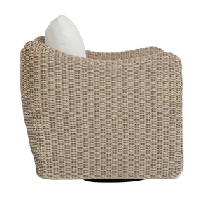 Uttermost Outdoor Wicker Swivel Lounge Chair with All-weather Cushioned Seating