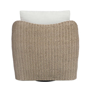 Uttermost Outdoor Wicker Swivel Lounge Chair with All-weather Cushioned Seating