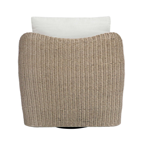 Uttermost Outdoor Wicker Swivel Lounge Chair with All-weather Cushioned Seating