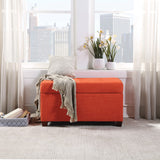 OSP Home Furnishings Storage Ottoman Tangerine