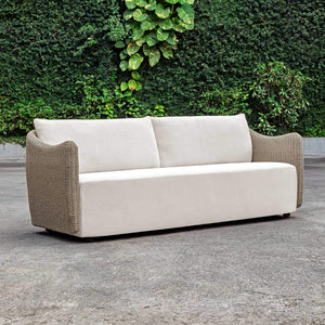 Uttermost Sunset Hand-woven All-weather Wicker Outdoor Sofa with Plush Acrylic Cushions
