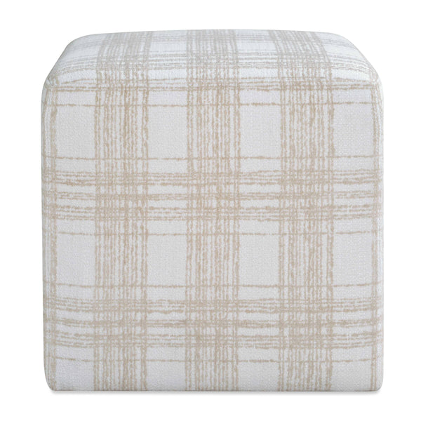 Uttermost Uttermost Joie Chenille Plaid Cube Ottoman Plush Accent Seating for Any Room 53147