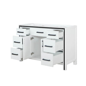 English Elm White 48-in Bath Vanity Cabinet with Soft-Close Drawers, Solid Wood Frame, Fully Assembled Storage B2731P260689