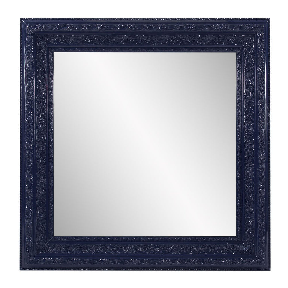 Howard Elliott Nottingham Mirror: Exquisite Ornate Frame In Charcoal Finish, Ready To Hang For Timeless Elegance Blue Wood 53149-howard-elliott