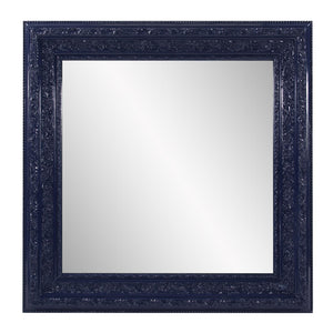 Howard Elliott Nottingham Mirror: Exquisite Ornate Frame In Charcoal Finish, Ready To Hang For Timeless Elegance Blue Wood 53149-howard-elliott