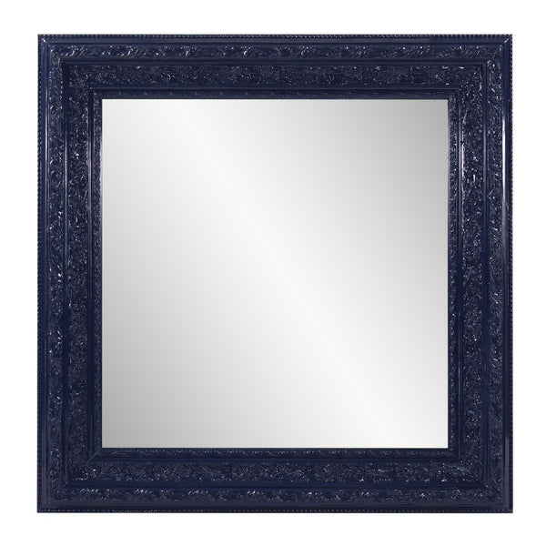 Howard Elliott Nottingham Mirror: Exquisite Ornate Frame In Charcoal Finish, Ready To Hang For Timeless Elegance Blue Wood 53149-howard-elliott