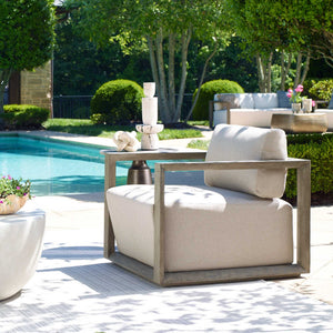 Uttermost Remsen Outdoor Lounge Chair with Durable Frame and Plush Cushion for Coastal Living