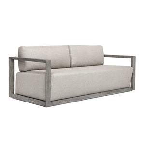 Uttermost Remsen Sculptural Outdoor Sofa with Weather-resistant Cushions for Patio Lounging