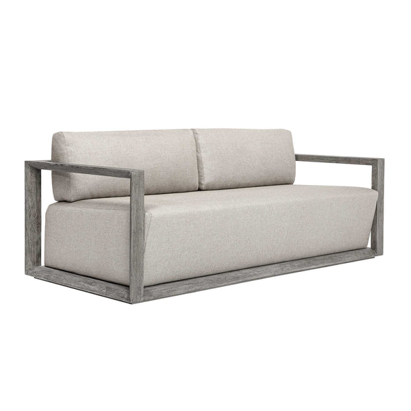 Uttermost Remsen Sculptural Outdoor Sofa with Weather-resistant Cushions for Patio Lounging