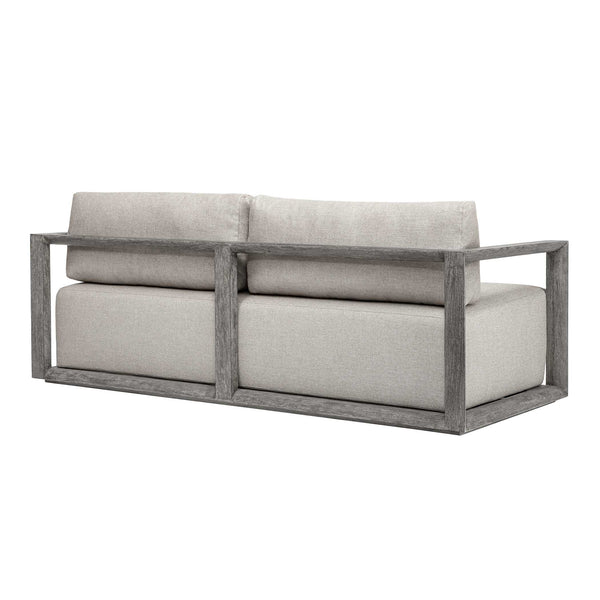 Uttermost Remsen Sculptural Outdoor Sofa with Weather-resistant Cushions for Patio Lounging